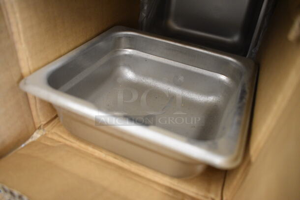 15 BRAND NEW IN BOX! Stainless Steel 1/6 Size Drop In Bins. 1/6x2.5. 15 Times Your Bid! - Image 2 of 4