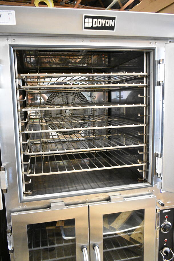 Doyon JAOP6G Stainless Steel Commercial Floor Style Natural Gas Powered Oven Proofer on Commercial Casters. 65,000 BTU.  - Image 4 of 8