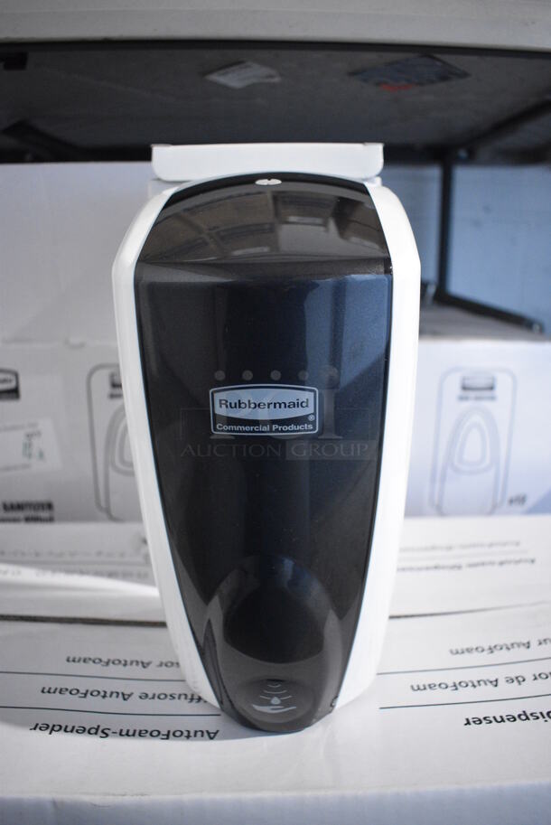 10 BRAND NEW IN BOX! Rubbermaid Poly Wall Mount AutoFoam Dispenser. 5.5x5.5x11. 10 Times Your Bid! - Image 1 of 7