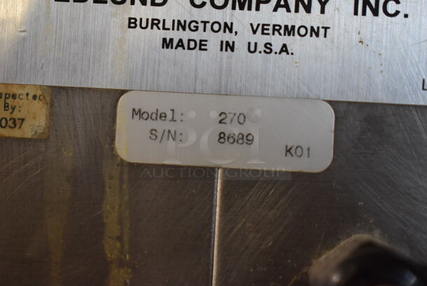 Edlund 270 Stainless Steel Commercial Countertop Electric Powered Can Opener. 115 Volts, 1 Phase. 8x12x10. Tested and Working! - Image 5 of 7