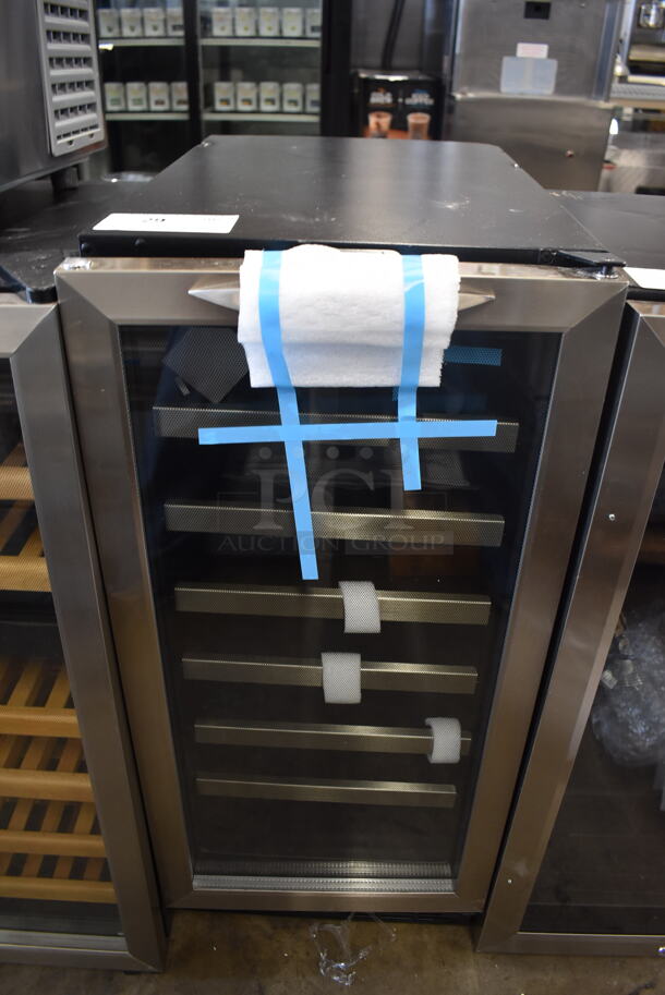 BRAND NEW SCRATCH AND DENT! Danby DWC1534BLS-1 Commercial Stainless Steel Wine Cooler With Glass Door And Steel Trimmed Shelves. 115V. Tested And Working!  - Image 1 of 5