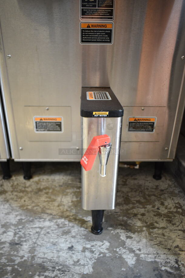 Bunn DUAL TF DBC Stainless Steel Commercial Countertop Double Coffee Machine w/ Hot Water Dispenser and 2 Metal Brew Baskets. 120/208-240 Volts, 1 Phase.  - Image 2 of 7