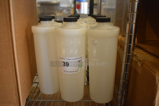 ALL ONE MONEY! Lot of 14 White Poly Bottles! 3.5x3.5x10.5 - Image 3 of 3