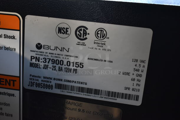2018 Bunn JDF-2S Metal Commercial Countertop Cappuccino Machine. 120 Volts, 1 Phase.  - Image 6 of 6
