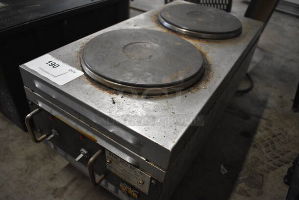 Star Model 502F Stainless Steel Commercial Countertop Electric Powered 2 Burner Hot Plate Range. 208/240 Volts. 12x24x13 - Image 5 of 5