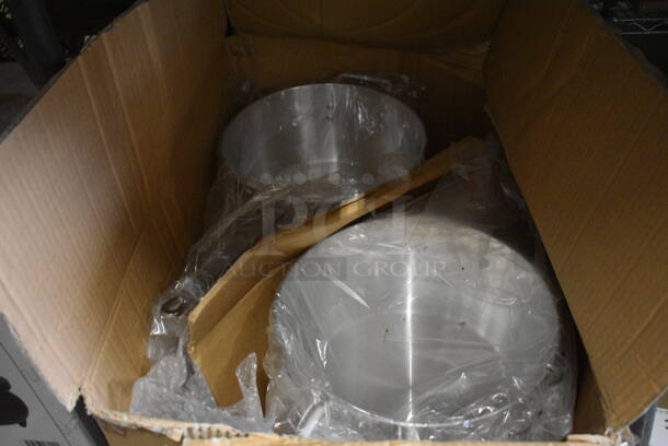 4 BRAND NEW IN BOX! Arkadia Metal Sauce Pots. 24x12x8. 4 Times Your Bid! - Image 2 of 5