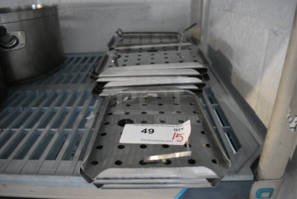 15 Stainless Steel Straining Inserts. 10x7x0.5. 15 Times Your Bid!