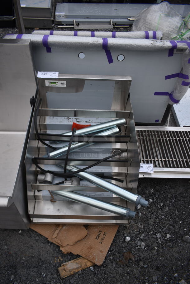 BRAND NEW SCRATCH AND DENT! Regency 600LDR2318 18" Five-Tiered Stainless Steel Liquor Display Rack - 23" Deep - Image 2 of 4