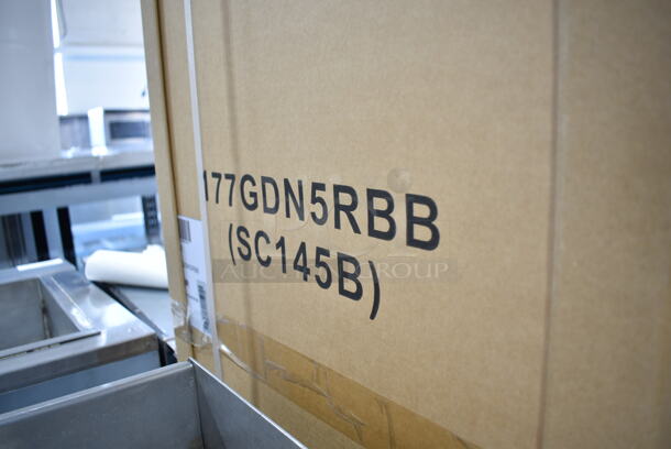 BRAND NEW IN BOX! Galaxy 177GDN5RBB Metal Commercial Single Door Reach In Cooler Merchandiser w/ Poly Coated Racks and LED Lighting. 110-120 Volts, 1 Phase. - Image 3 of 3