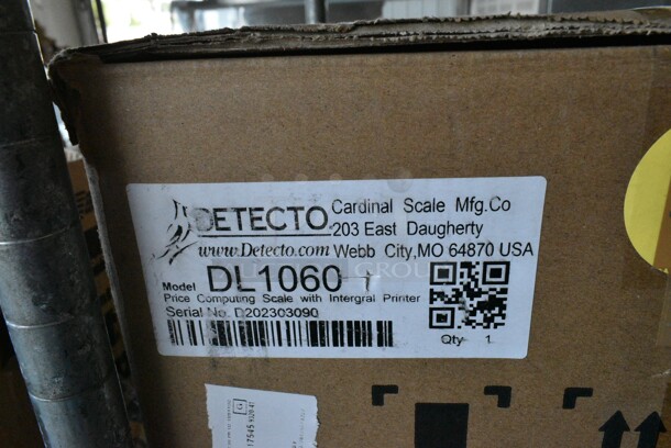 BRAND NEW SCRATCH AND DENT! Detecto DL1060 60 lb. Digital Price Computing Scale with Printer. Tested and Working! - Image 4 of 4