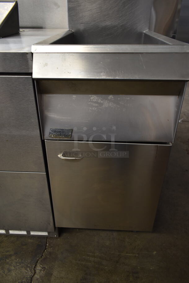Pitco Frialator Stainless Steel Commercial Natural Gas Powered Floor Style Deep Fat Fryer.  - Image 4 of 7