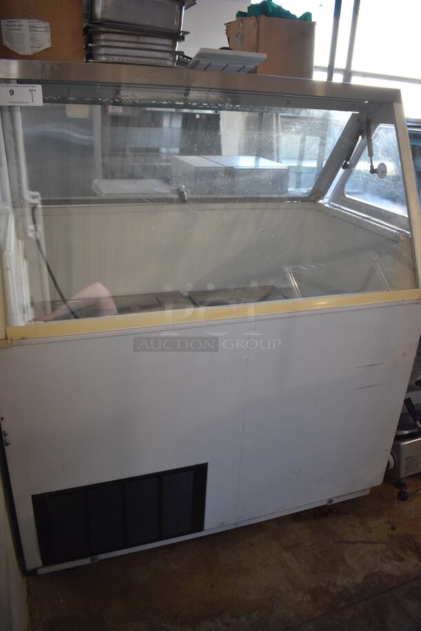 Metal Commercial Ice Cream Dipping Cabinet on Commercial Casters. 47x26.5x55.5. Tested and Working! - Image 4 of 6