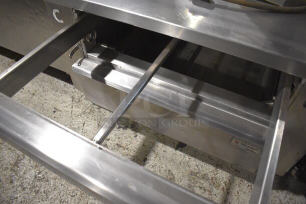 Stainless Steel Commercial 2 Drawer Chef Base on Commercial Casters. 52x35x25. Tested and Powers On But Does Not Get Cold - Image 4 of 4