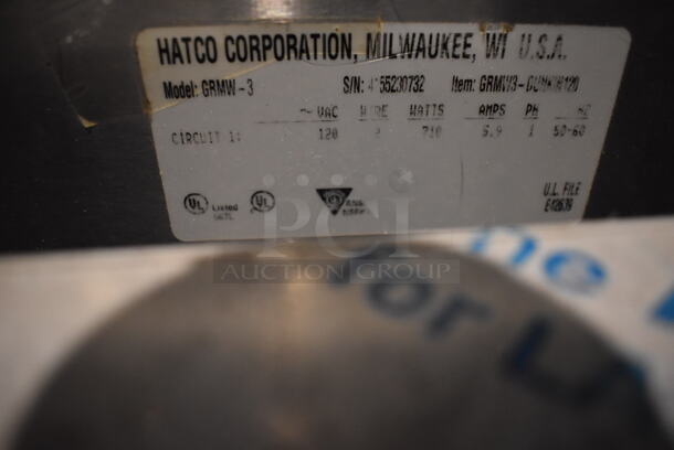 Hatco GRMW-3 Stainless Steel Commercial Countertop Warming Holding Bin. 120 Volts, 1 Phase. Tested and Working! - Image 3 of 5