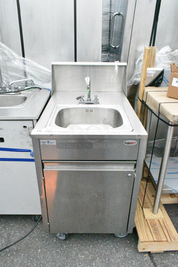 QualServ WMSC24MS Stainless Steel Commercial Portable Sink on Commercial Casters. Bay 16x14x7 - Image 1 of 12