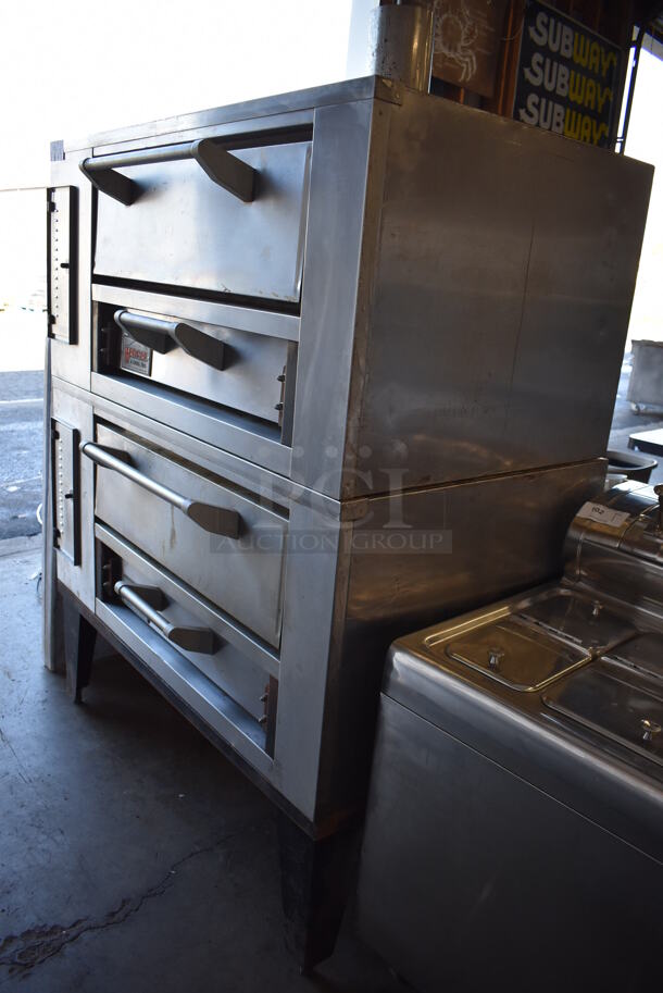 2 2013 Marsal & Sons SD236 Stainless Steel Commercial Natural Gas Powered Single Deck Pizza Oven w/ Cooking Stones on Metal Legs. 95,000 BTU. 52x35x67. 2 Times Your Bid! - Image 8 of 8