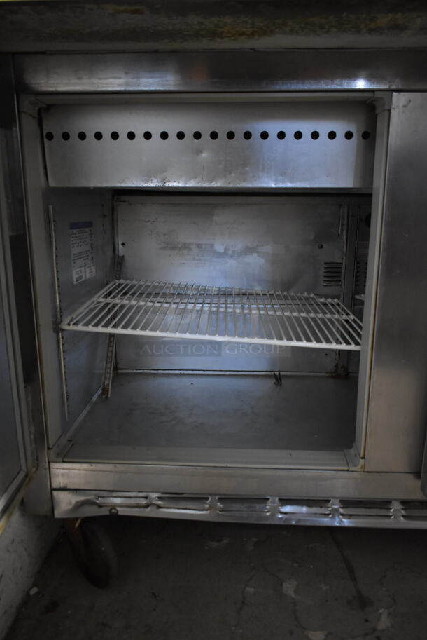 Beverage Air SP72-30M Stainless Steel Commercial Sandwich Salad Prep Table Bain Marie Mega Top on Commercial Casters. 115 Volts, 1 Phase. Tested and Working! - Image 6 of 9