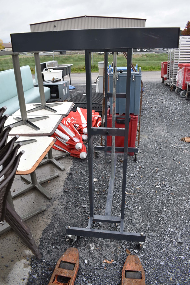 Gray Metal Coat Rack on Commercial Casters. 97x24x60 - Image 6 of 7