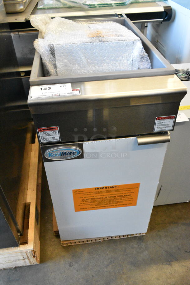 BRAND NEW SCRATCH AND DENT! 2024 KoolMore KM-FDF50-NG Stainless Steel Commercial Floor Style 50 Pound Natural Gas Powered Deep Fat Fryer. 120,000 BTU.  - Image 2 of 9