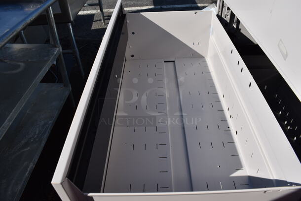 Tan Metal 5 Drawer Filing Cabinet. 36x18x65 - Image 6 of 8