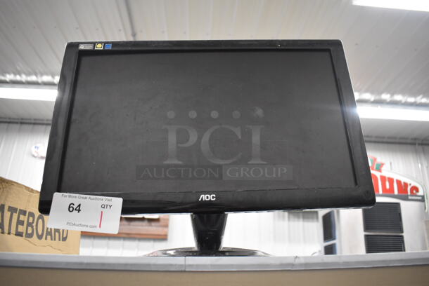 AOC TFT20W90PS 20" LCD Monitor. 100-240 Volts, 1 Phase. - Image 1 of 3