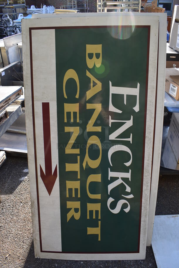 ALL ONE MONEY! Lot of 3 Signs for Enck's Catering. 29.5x59 - Image 2 of 4