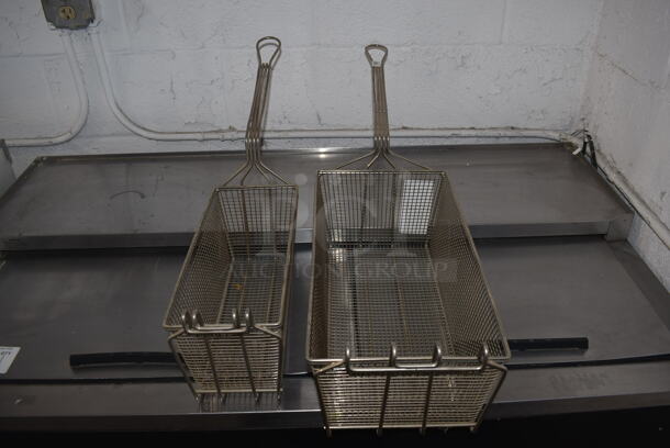 2 Various Metal Fry Baskets. Includes 9x30.5x12.5. 2 Times Your Bid!