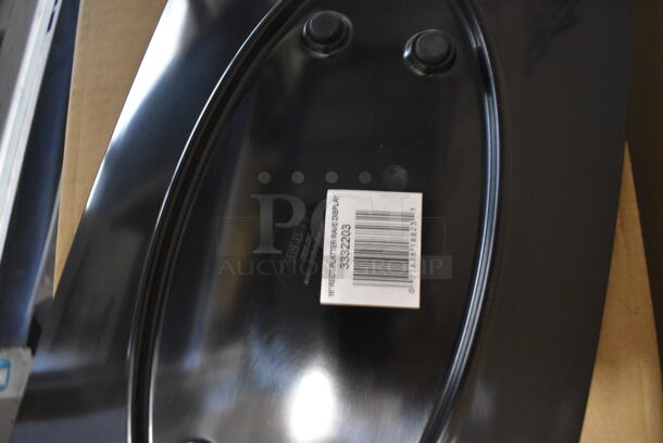 4 BRAND NEW IN BOX! Carlisle Black Poly Plates. 8x16x1. 4 Times Your Bid! - Image 4 of 4