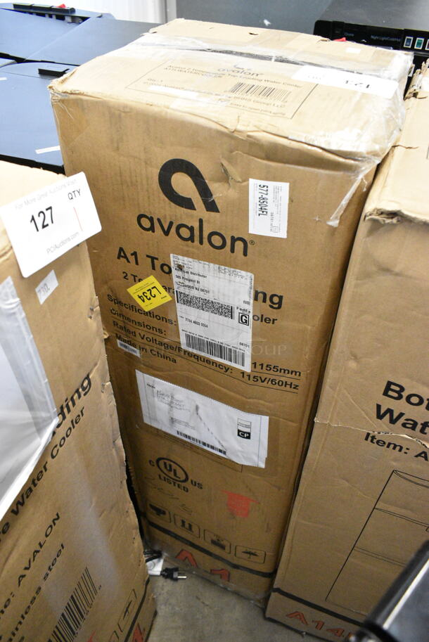 IN ORIGINAL BOX! Avalon A1TLWATERCOOLER Top Loading Water Cooler Dispenser Hot And Cold Water. 115 Volts, 1 Phase.  - Image 2 of 3