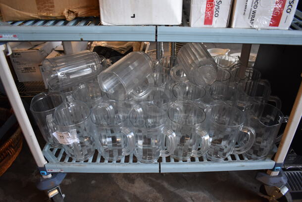ALL ONE MONEY! Tier Lot of Various Items Including Clear Poly Pitchers