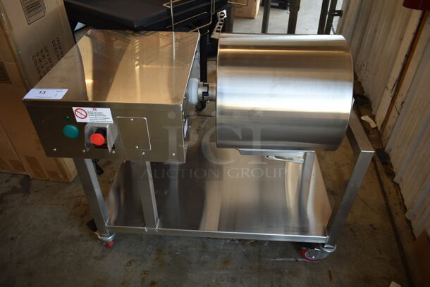 BRAND NEW SCRATCH AND DENT! Ayr King M101-120 Stainless Steel Commercial Meat Tumble Marinator. 100-120 Volts, 1 Phase. Tested and Working!