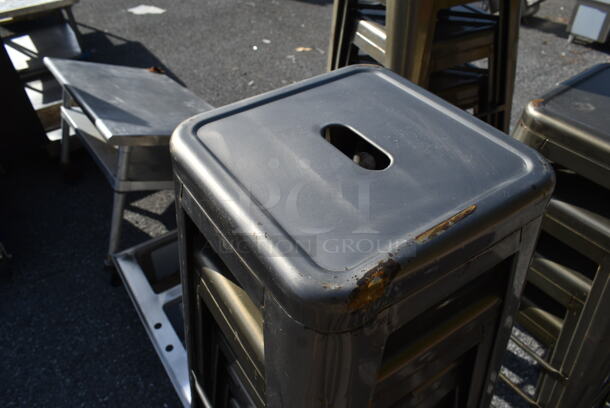 14 Gray Metal Tolix Bar Stools. 14 Times Your Bid! - Image 4 of 4