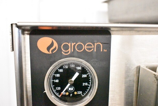 2015 Groen Intek XS208-8-3 Stainless Steel Commercial Electric Powered Single Deck Steam Cabinet on Commercial Equipment Stand w/ Commercial Casters. 208 Volts, 3 Phase. - Image 6 of 7