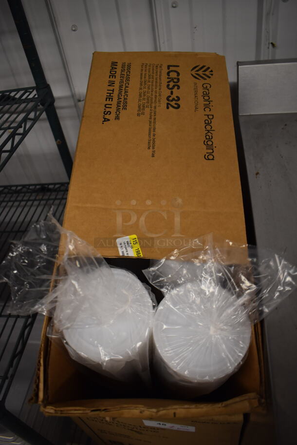 ALL ONE MONEY! Lot of 2 Boxes of Paper Product; Plastic Lids and Commercial Toilet Paper - Image 2 of 3