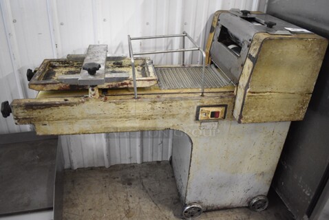 Metal Commercial Floor Style Dough Sheeter. 220 Volts, 1 Phase. 