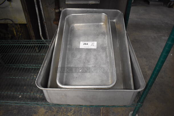 ALL ONE MONEY! Lot of 4 Various Metal Baking Pans. Includes 20x23x7