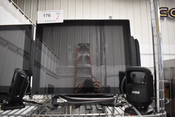 2 Aures J2 680L 15" POS Monitor w/ 1 Barcode Scanner. 2 Times Your Bid! - Image 1 of 6