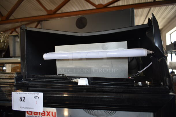 BRAND NEW SCRATCH AND DENT! Galaxy 177GDN5RBB Metal Commercial Single Door Reach In Cooler Merchandiser w/ Poly Coated Racks. 115 Volts, 1 Phase. Tested and Working! - Image 4 of 10