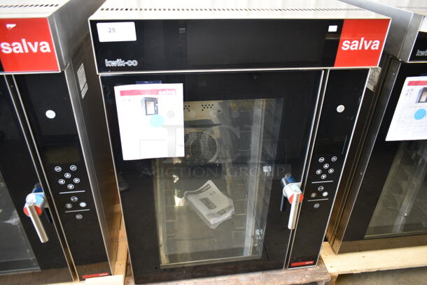 BRAND NEW! 2022 Salva 2010 KX-9+H Stainless Steel Commercial Countertop Electric Powered Convection Oven. Does Not Have Pan Rack. 208-240 Volts, 3 Phase. - Image 2 of 8