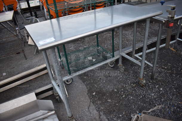 Stainless Steel Commercial Table on Commercial Casters. 48x24x40 - Image 3 of 4