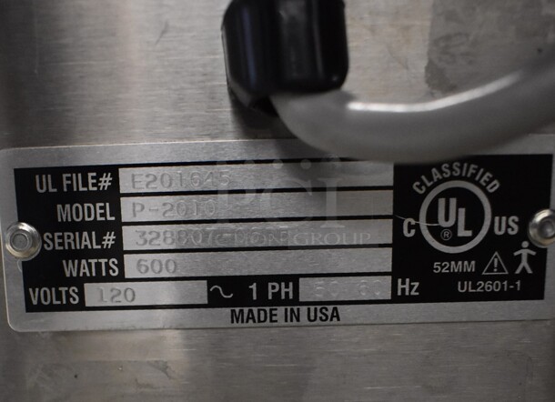 Alto Shaam P-2010 Stainless Steel Commercial Electric Powered Warming Holding Cabinet. 120 Volts, 1 Phase. 16x24x27. Tested and Powers On But Does Not Get Warm - Image 5 of 6