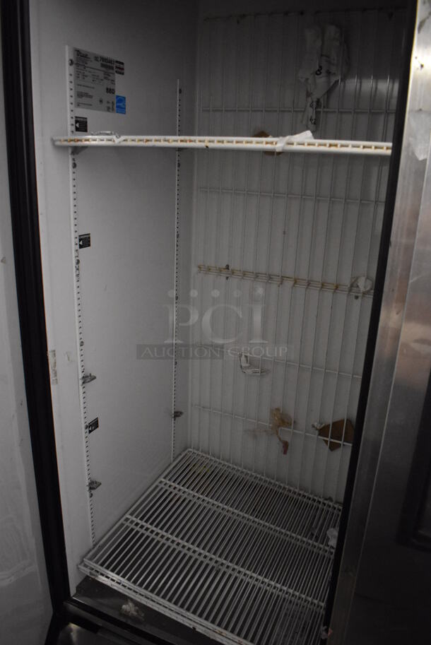 2013 True T-49F ENERGY STAR Stainless Steel Commercial 2 Door Reach In Freezer w/ Poly Coated Racks on Commercial Casters. 115 Volts, 1 Phase. 54x30x83. Tested and Working! - Image 6 of 7