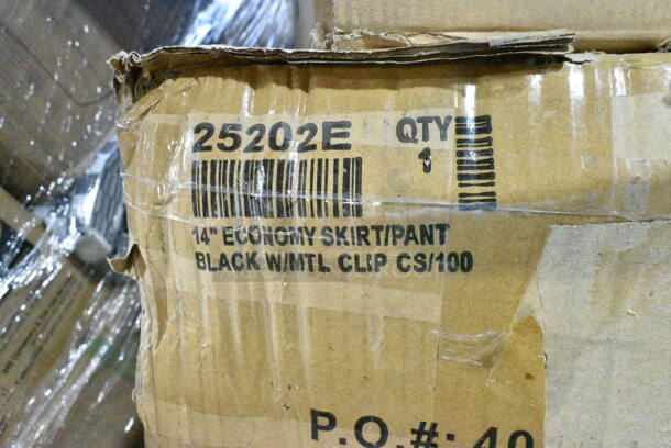 PALLET LOT of 17 BRAND NEW Boxes Including 176BSKT95BK Choice 9 1/4" x 5 3/4" x 1 1/2" Black Oval Plastic Fast Food Basket - 12/Pack, 164TCOLROD25 Lancaster Table & Seating 25 3/16" Standard Height Table Base Column and Rod, CSI 16 oz PET Cylinder, 2 Box Choice 407358MCC Choice Stainless Steel Malt Cup Collar for 3 5/8" Cups - 4 5/8" Top Diameter, 260PCCOV10 Choice 10" Clear Polycarbonate Plate Cover - 12/Case, 413R053008100 Hatco R05.30.081.00 Leg, 41528 Response Dinner Napkins, Garde 181COM1KITMA Heavy-Duty Can Opener Knife and Gear Kit, American Metalcraft ASEAS14 14" Round Silver Hammered Aluminum Seafood Tray, 929CAC187 Waring Ellipse CAC187 32 oz. Copolyester Container with Dasher Assembly for MXE2000, 20A871989 Ansell AlphaTec® 87-198 12" Yellow 16 Mil Unsupported Fish Scale Grip Natural Latex Rubber Gloves with Cotton Flock Lining - Large - 12/Pack, 500CC12HD 12 oz. Plastic Cold Cup - 1000/Case, Carlisle Spectrum 4073500 17" Aluminum Brush Rack, 612D3COMP Choice 8 1/2"x 6 3/8" 3-Compartment Oblong Foil Take-Out Container with Board Lid - 250/Case, 500IRB100WULK 1 Gallon (128 oz.) Translucent HDPE Industrial Round Jug with Unlined White Ribbed Continuous Thread Cap. 17 Times Your Bid! - Image 4 of 12