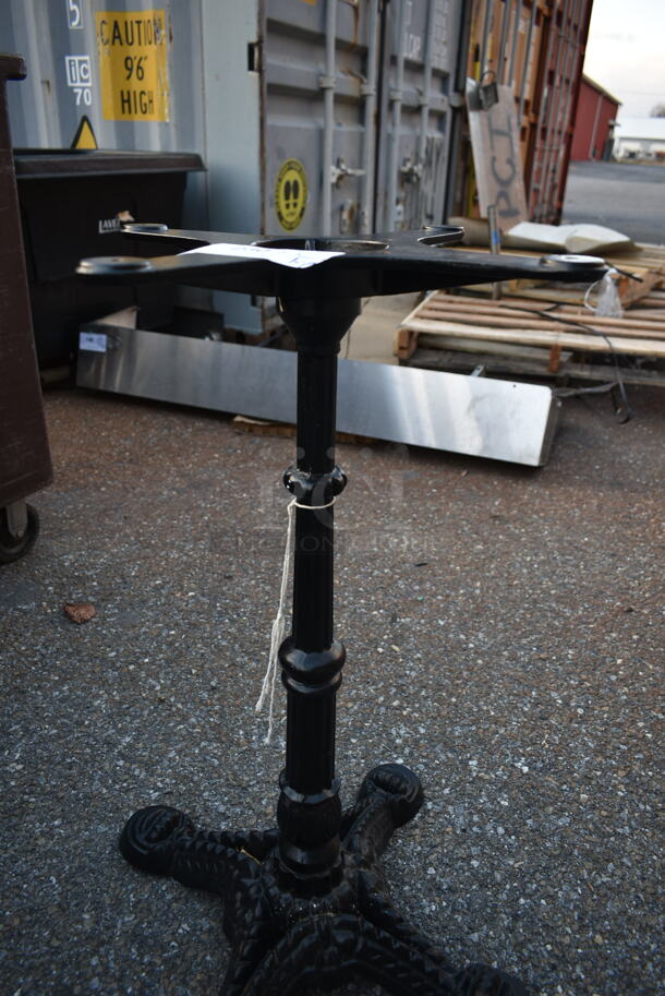 Ornate Black Metal Table Base - Image 4 of 4