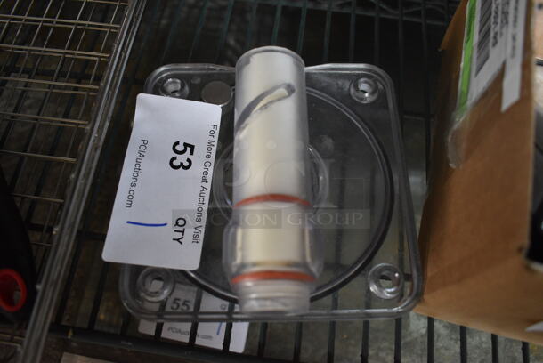 Clear Poly Front Piece for Frozen Beverage Machine. 6.5x3x6.5