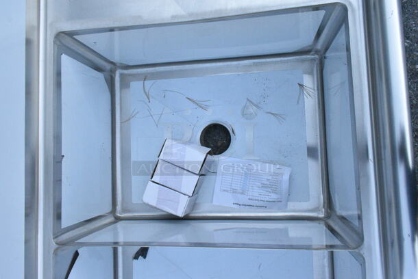 BRAND NEW SCRATCH AND DENT! Steelton 522CS31824LR Stainless Steel Commercial 3 Bay Sink w/ Dual Drain Boards. Bays 18x24. Drain Boards 16x26. No Legs.  - Image 5 of 9