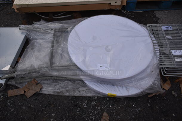 3 BRAND NEW SCRATCH AND DENT! White Folding Tables. 3 Times Your Bid! - Image 2 of 3