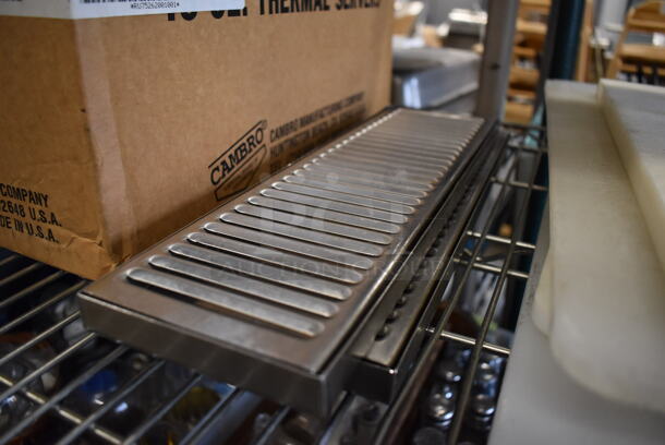 ALL ONE MONEY! Tier Lot of Various Items Including Metal Trays, NEW Cambro Poly Thermal Servers and Cutting Boards - Image 3 of 7