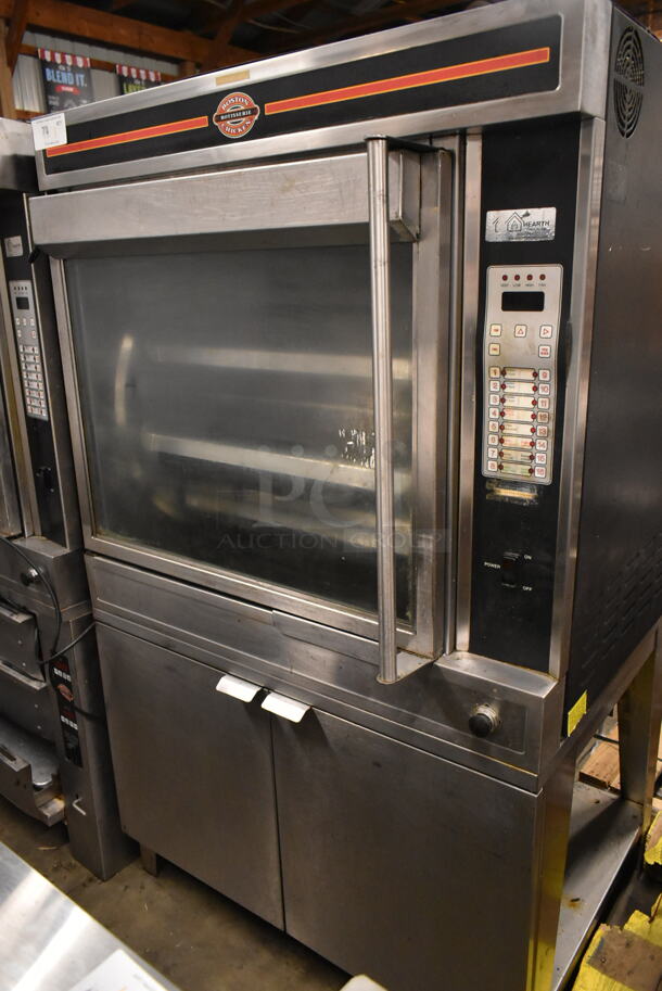 Cleveland BMR-32 Stainless Steel Commercial Natural Gas Powered Rotisserie Oven w/ Skewers on 2 Door Cabinet. 45,000-60,000 BTU. - Item #1111677