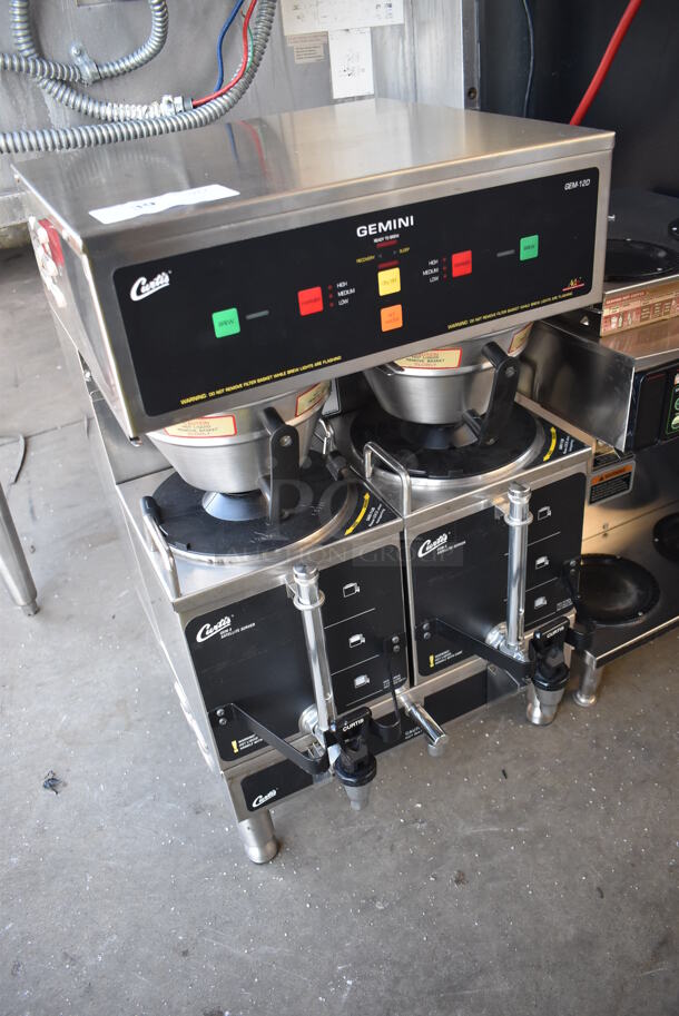 Curtis GEM-12D-10 Stainless Steel Commercial Countertop Coffee Machine w/ 2 Satellite Servers and 2 Metal Brew Baskets. 120/208-240 Volts, 1 Phase. 18x20x29 - Image 3 of 5